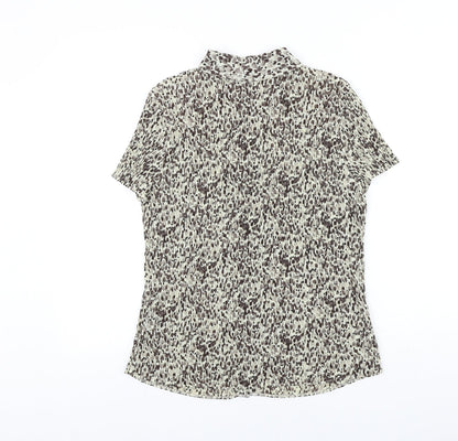 Womens UK Size 16 Marks and Spencer Brown Basic Button-Up