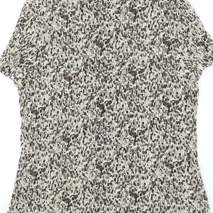 Womens UK Size 16 Marks and Spencer Brown Basic Button-Up