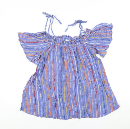 Womens UK Size M River Island Blue Basic Blouse
