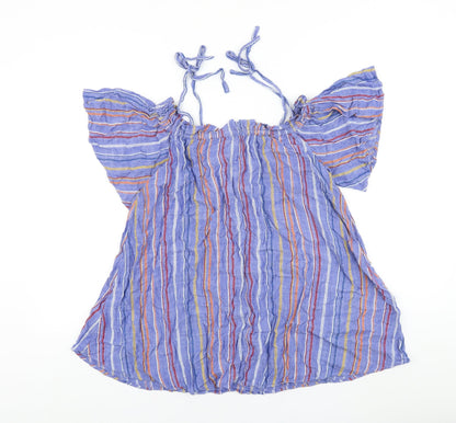 Womens UK Size M River Island Blue Basic Blouse