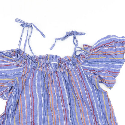 Womens UK Size M River Island Blue Basic Blouse