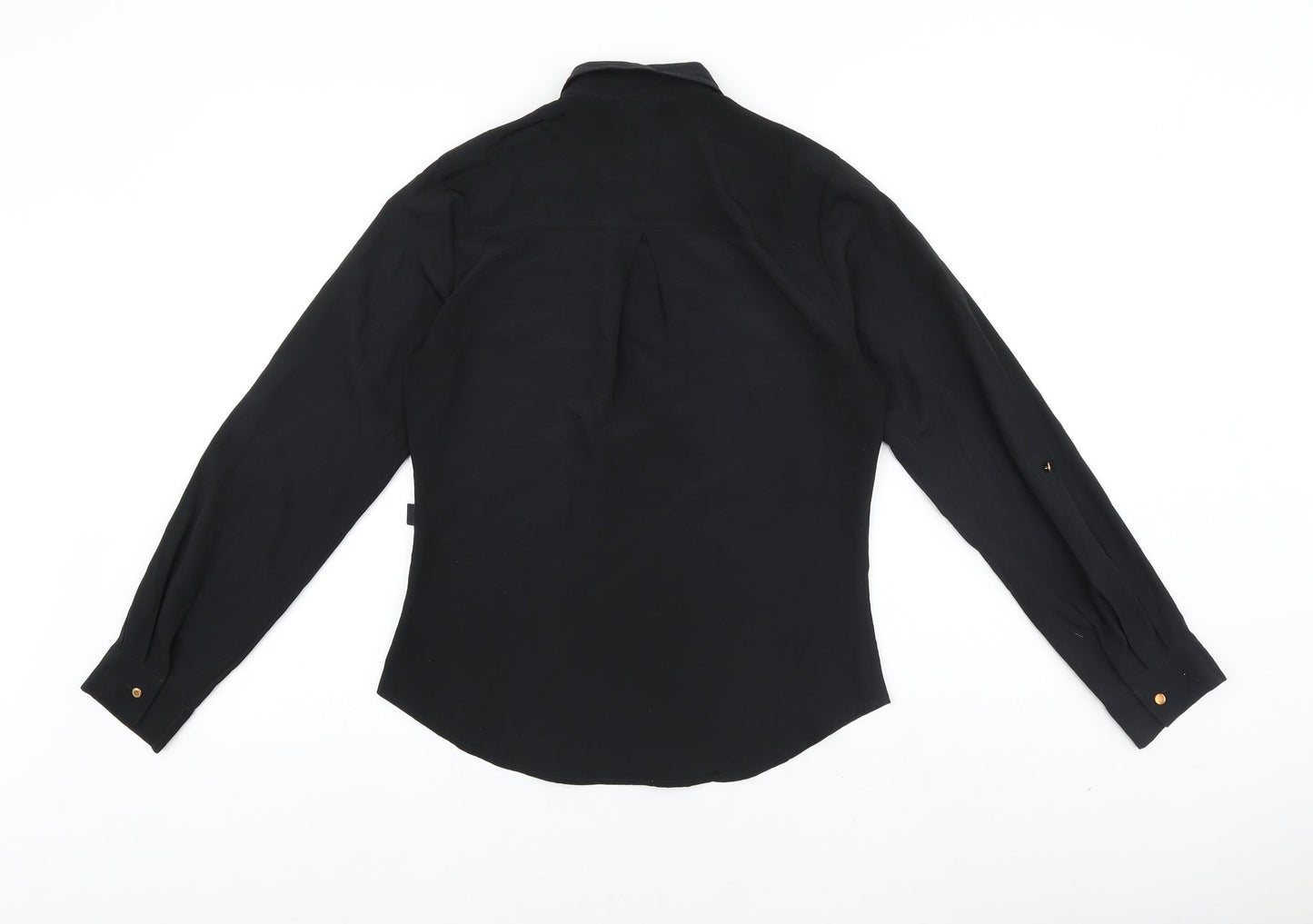 Womens UK Size 8 Marks and Spencer Black Basic Button-Up