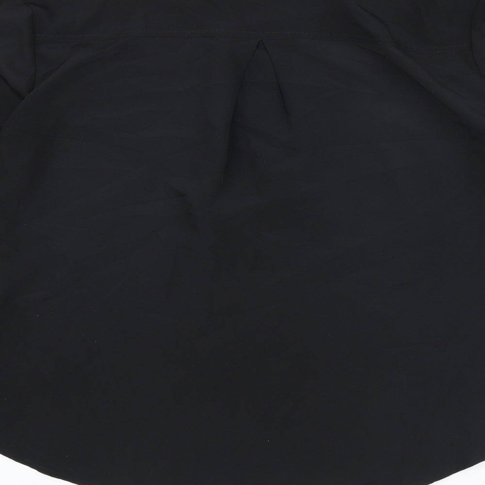 Womens UK Size 8 Marks and Spencer Black Basic Button-Up