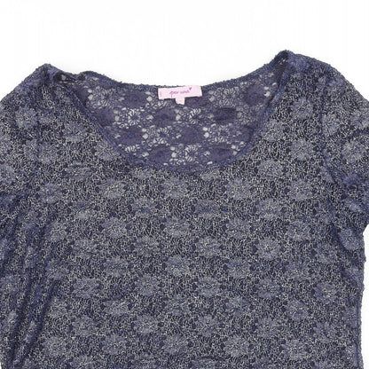 Womens UK Size 14 Marks and Spencer Blue Basic Blouse