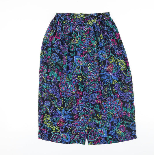 Leslie Fay Womens Multicoloured Floral Polyester Straight & Pencil Skirt Size 10