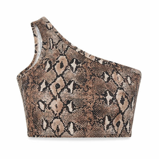 Womens UK Size L SheIn Brown Cropped Tank