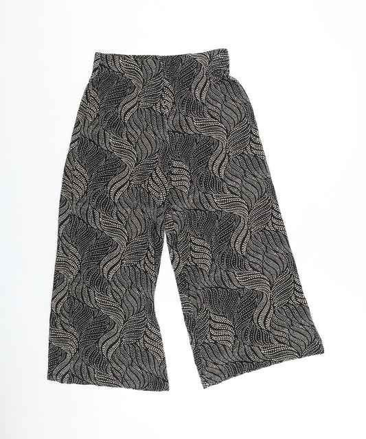 Womens UK Size 8 Papaya Regular Fit  Black Trousers