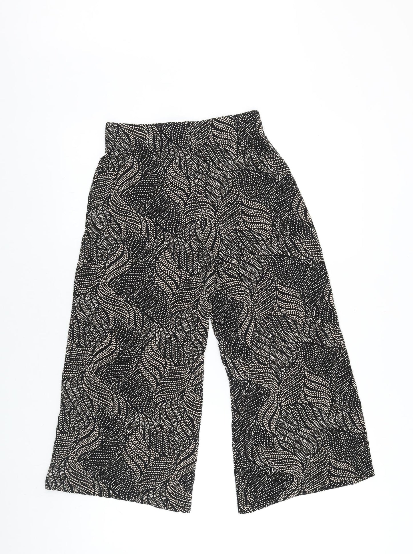 Womens UK Size 8 Papaya Regular Fit  Black Trousers