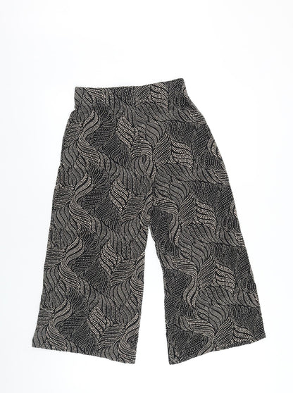 Womens UK Size 8 Papaya Regular Fit  Black Trousers