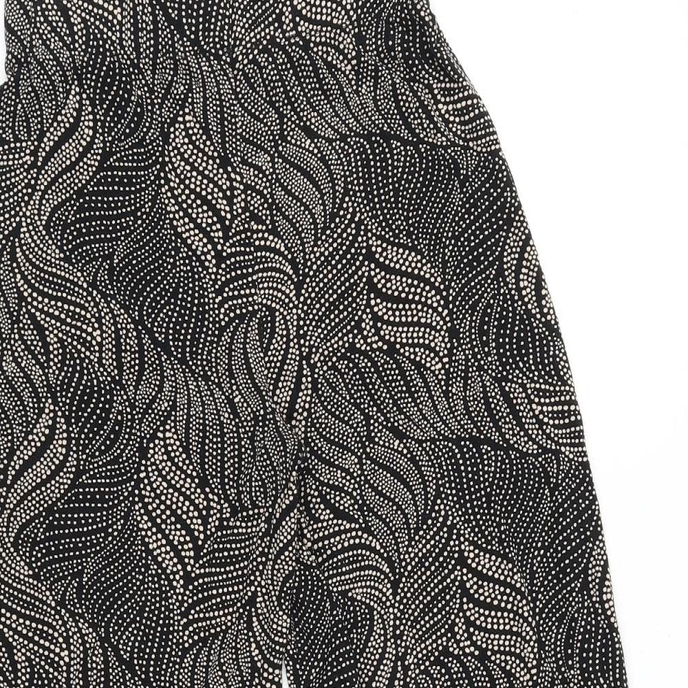 Womens UK Size 8 Papaya Regular Fit  Black Trousers