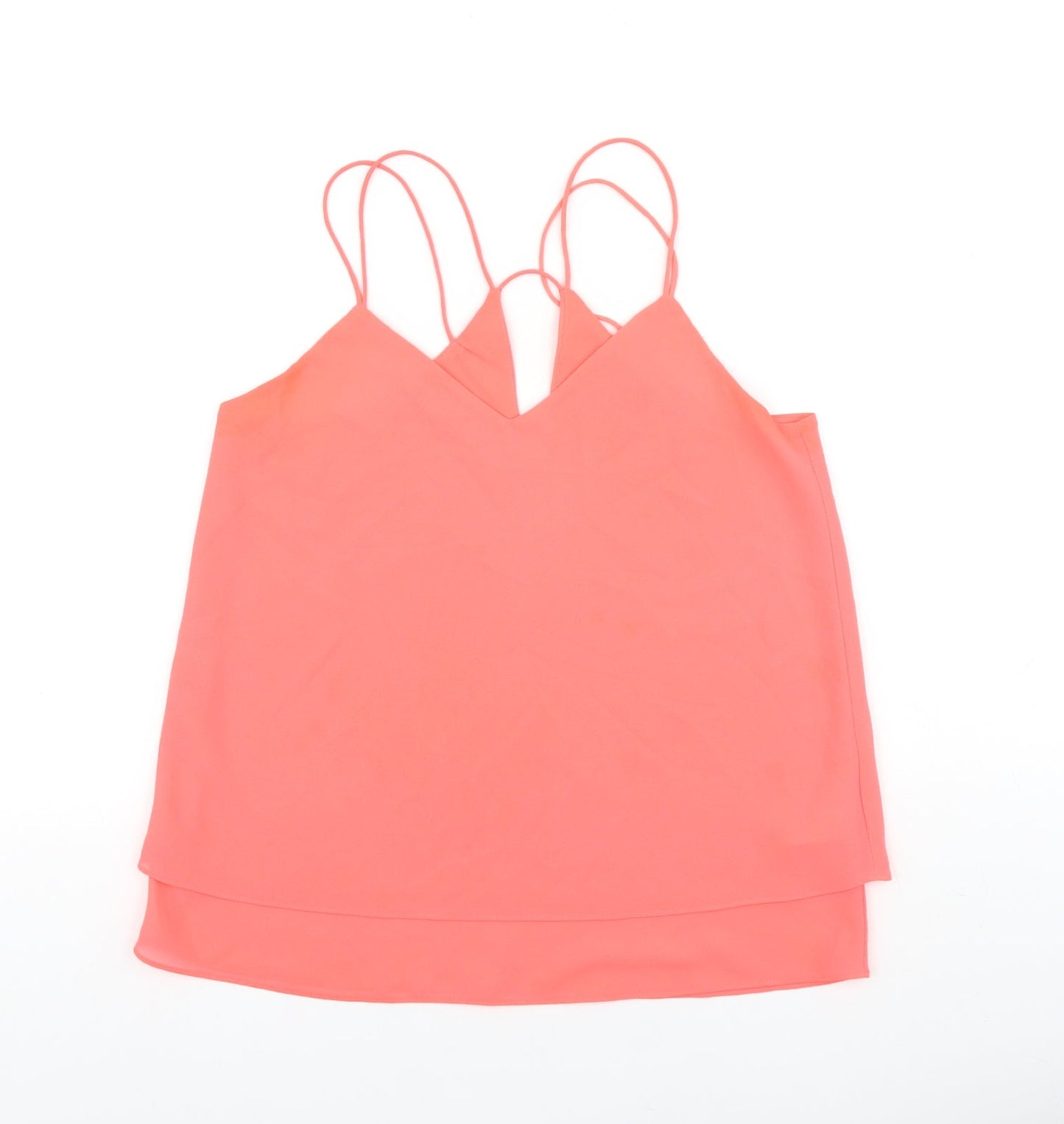 Womens UK Size 10 New Look Pink Basic Tank