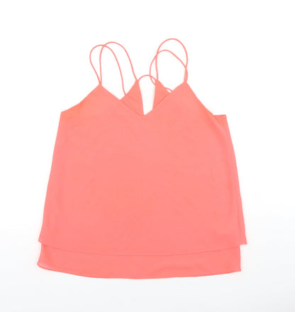 Womens UK Size 10 New Look Pink Basic Tank