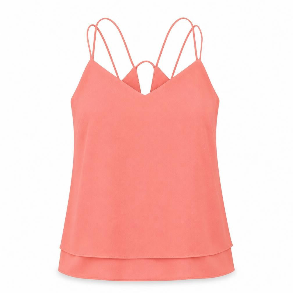 Womens UK Size 10 New Look Pink Basic Tank