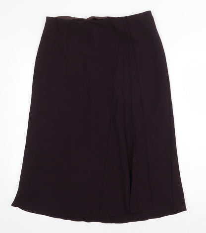 Marks and Spencer Womens Purple Polyester Swing Skirt Size 14