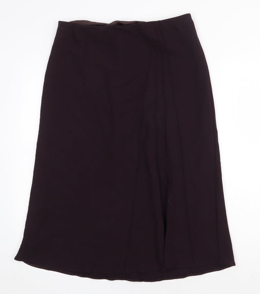 Marks and Spencer Womens Purple Polyester Swing Skirt Size 14