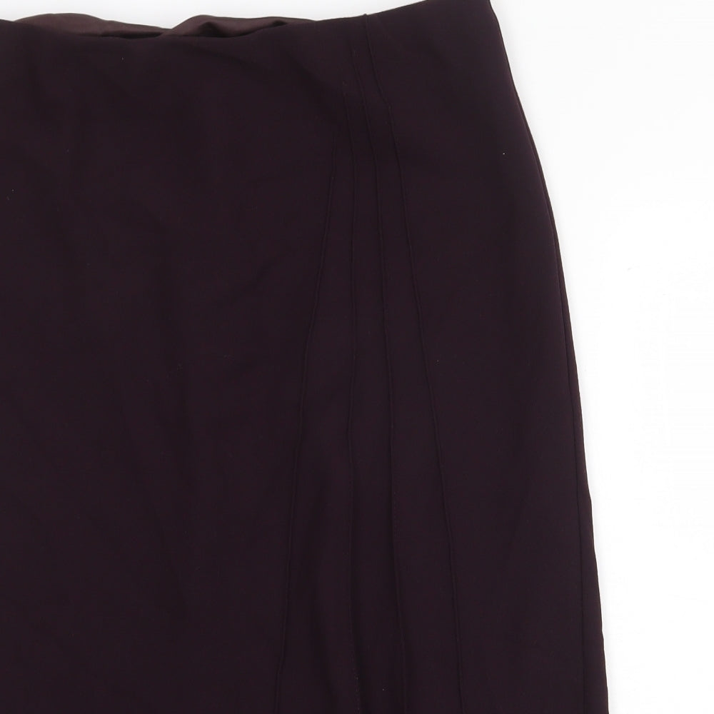 Marks and Spencer Womens Purple Polyester Swing Skirt Size 14