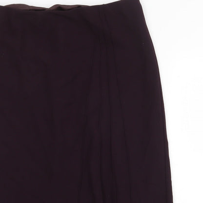 Marks and Spencer Womens Purple Polyester Swing Skirt Size 14
