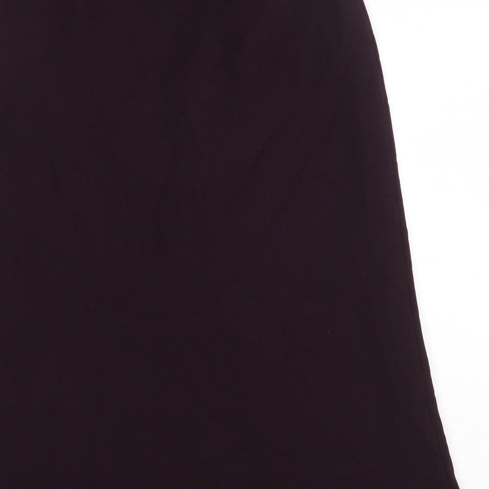 Marks and Spencer Womens Purple Polyester Swing Skirt Size 14
