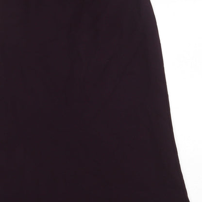 Marks and Spencer Womens Purple Polyester Swing Skirt Size 14