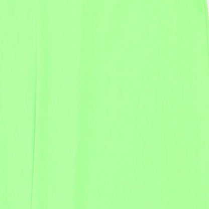H&M Womens Green Polyester Slip Dress Size XS V-Neck Pullover