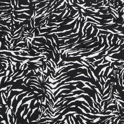 F&F Womens Black Geometric Polyester Basic T-Shirt Size 12 Boat Neck