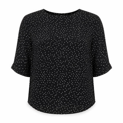 Womens UK Size 12 Papaya Black Basic Blouse