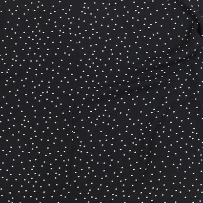 Womens UK Size 12 Papaya Black Basic Blouse
