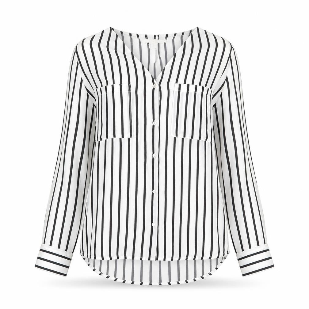 Womens UK Size 10 H&M White Basic Button-Up