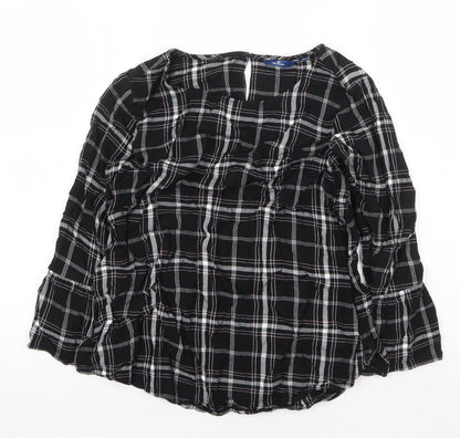 Womens UK Size 8 TOM TAILOR Black Basic Blouse