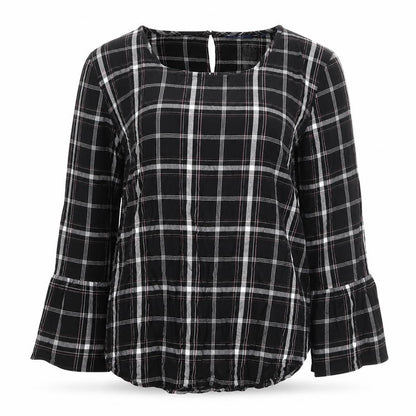 Womens UK Size 8 TOM TAILOR Black Basic Blouse