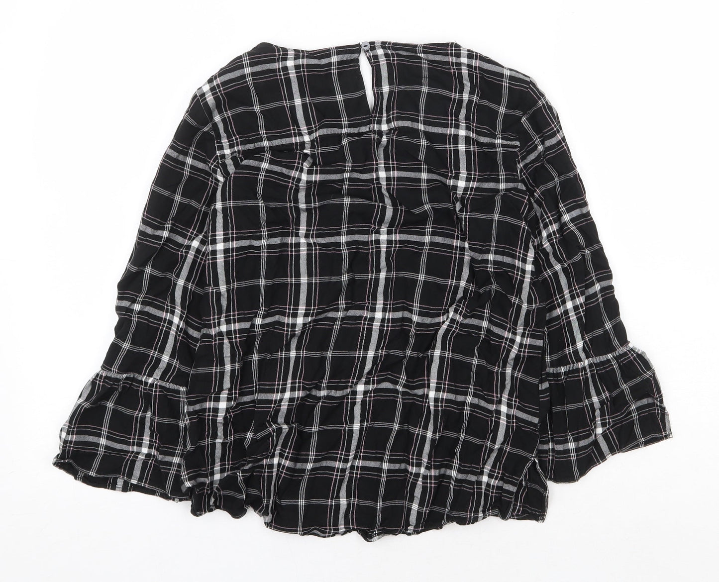 Womens UK Size 8 TOM TAILOR Black Basic Blouse