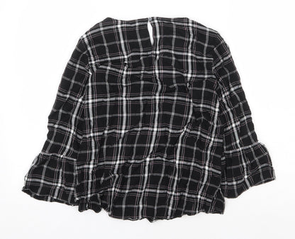 Womens UK Size 8 TOM TAILOR Black Basic Blouse