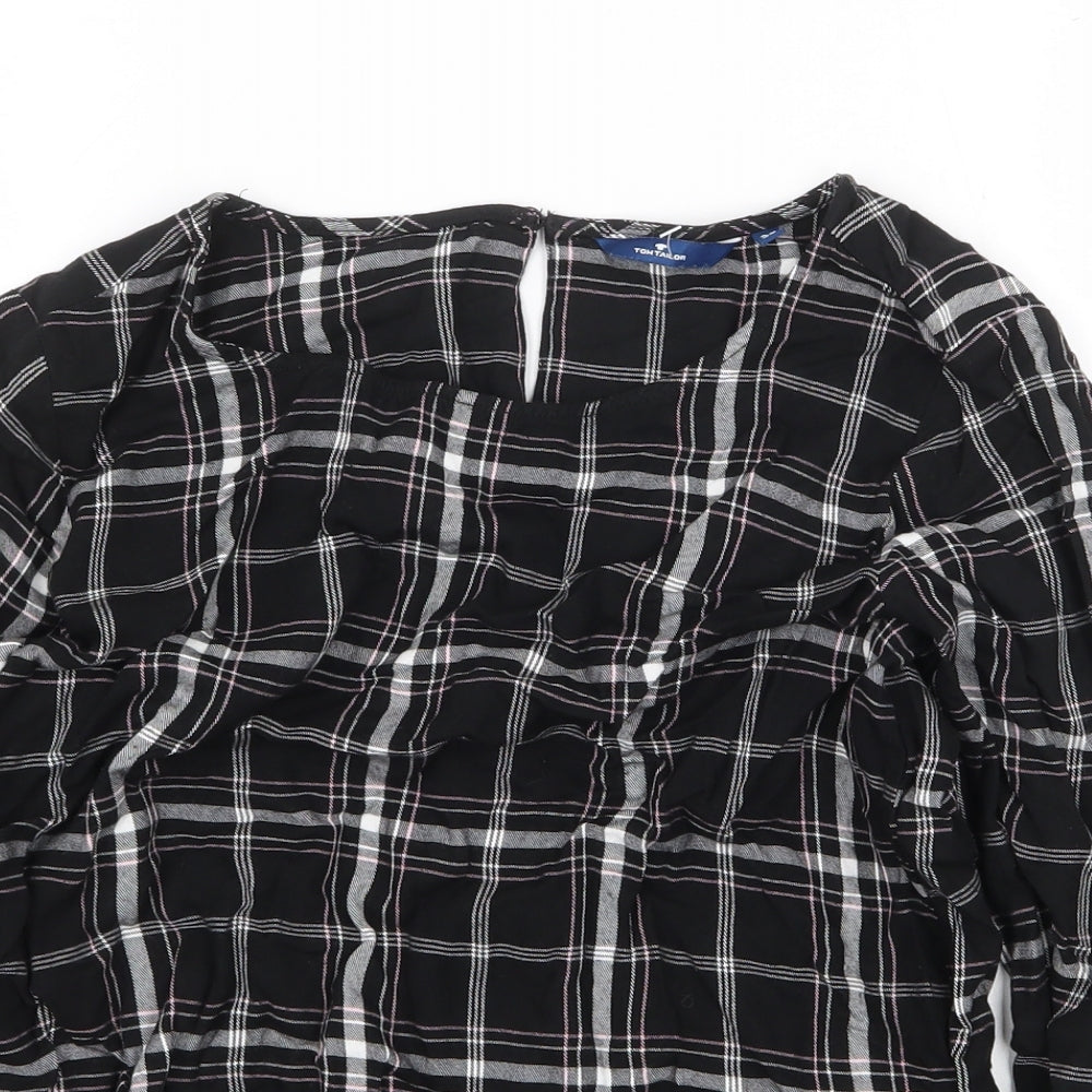 Womens UK Size 8 TOM TAILOR Black Basic Blouse