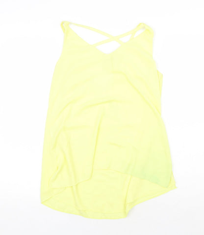 F&F Womens Yellow Polyester Camisole Tank Size 10 V-Neck