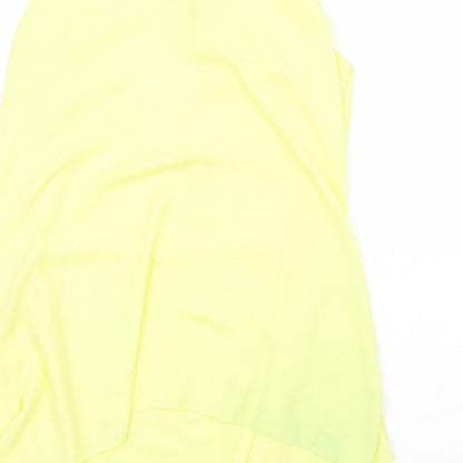 F&F Womens Yellow Polyester Camisole Tank Size 10 V-Neck