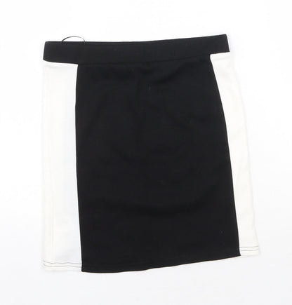 New Look Womens Black Polyester Mini Skirt Size 10