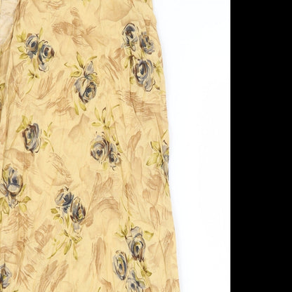Preworn Womens Beige Geometric Polyester Tank Dress Size M Round Neck Pullover