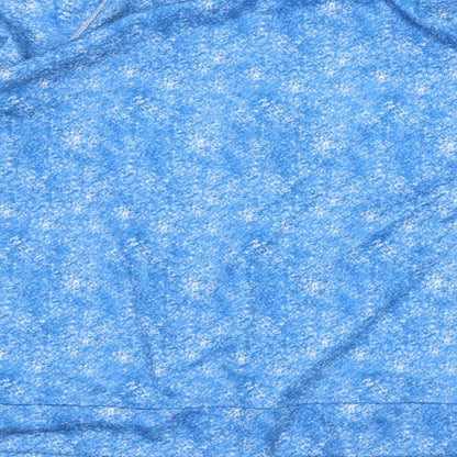 Sheilay Womens Blue Polyester Basic Blouse Size L Scoop Neck - Daisy