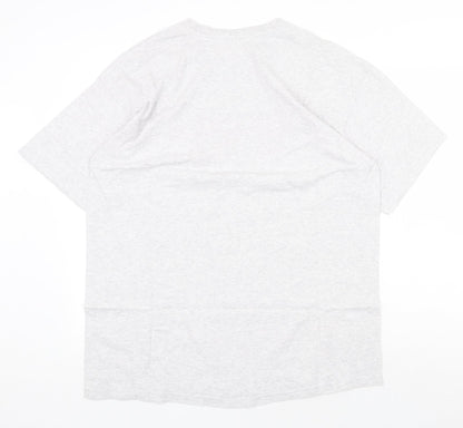 Womens UK Size XL Anvil Grey Basic T-Shirt