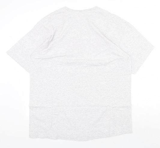Womens UK Size XL Anvil Grey Basic T-Shirt