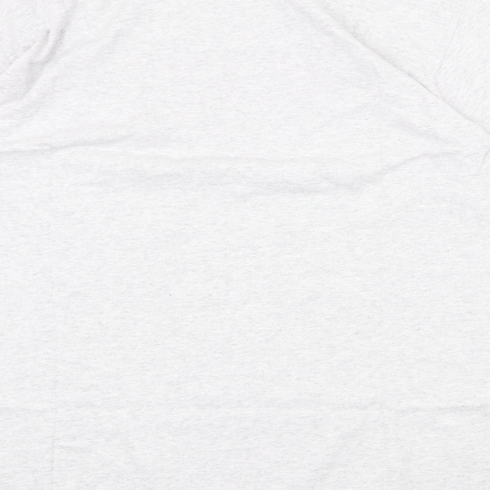 Womens UK Size XL Anvil Grey Basic T-Shirt