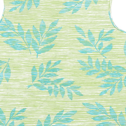 Womens UK Size XL White Stag Green Basic Tank