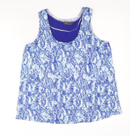 Womens UK Size 8 Marks and Spencer Blue Basic Tank