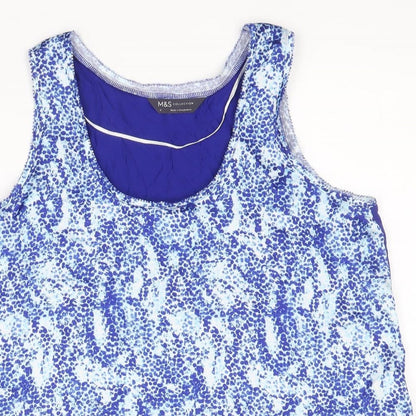 Womens UK Size 8 Marks and Spencer Blue Basic Tank