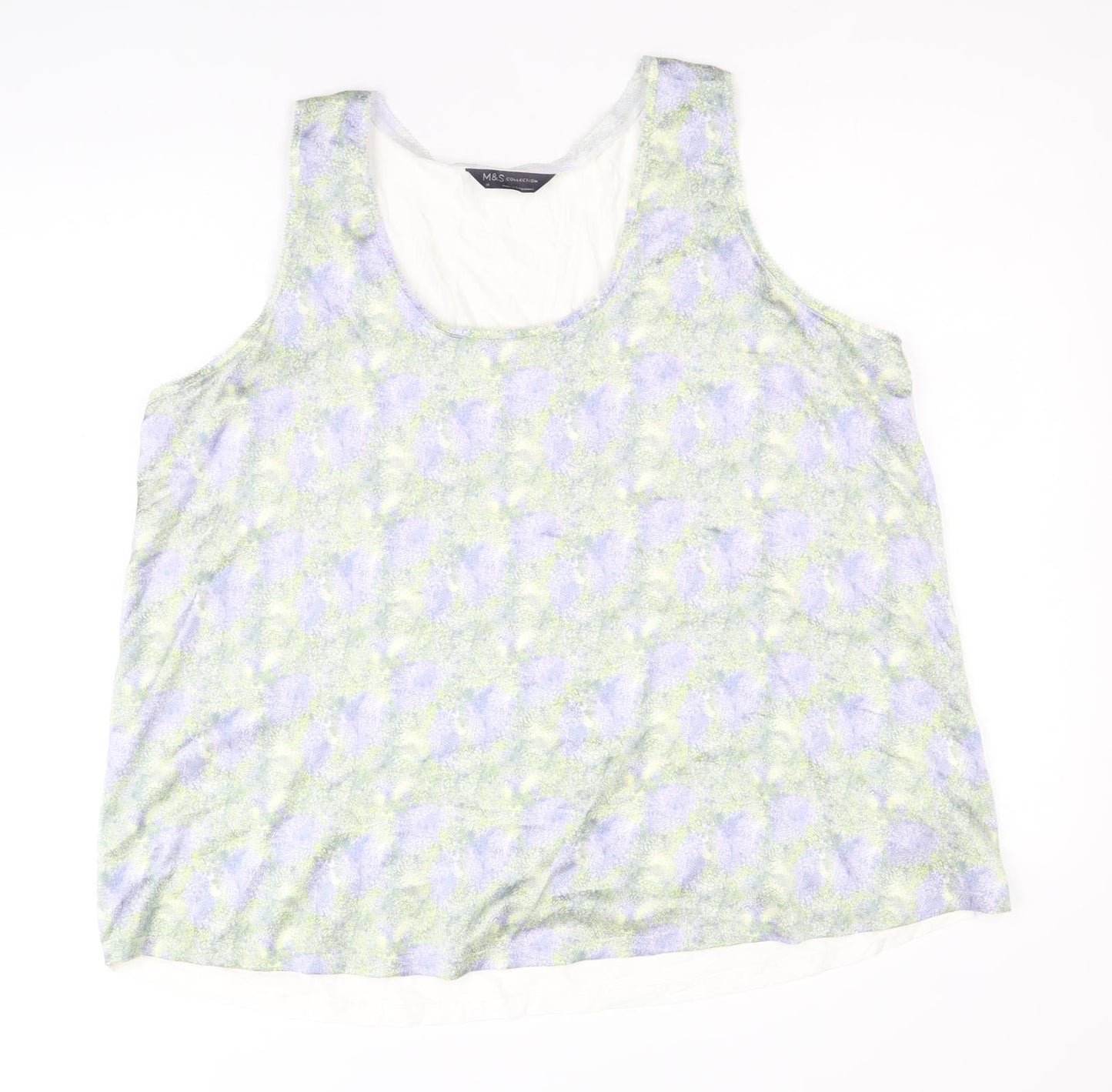 Womens UK Size 16 Marks and Spencer Multicoloured Basic Tank