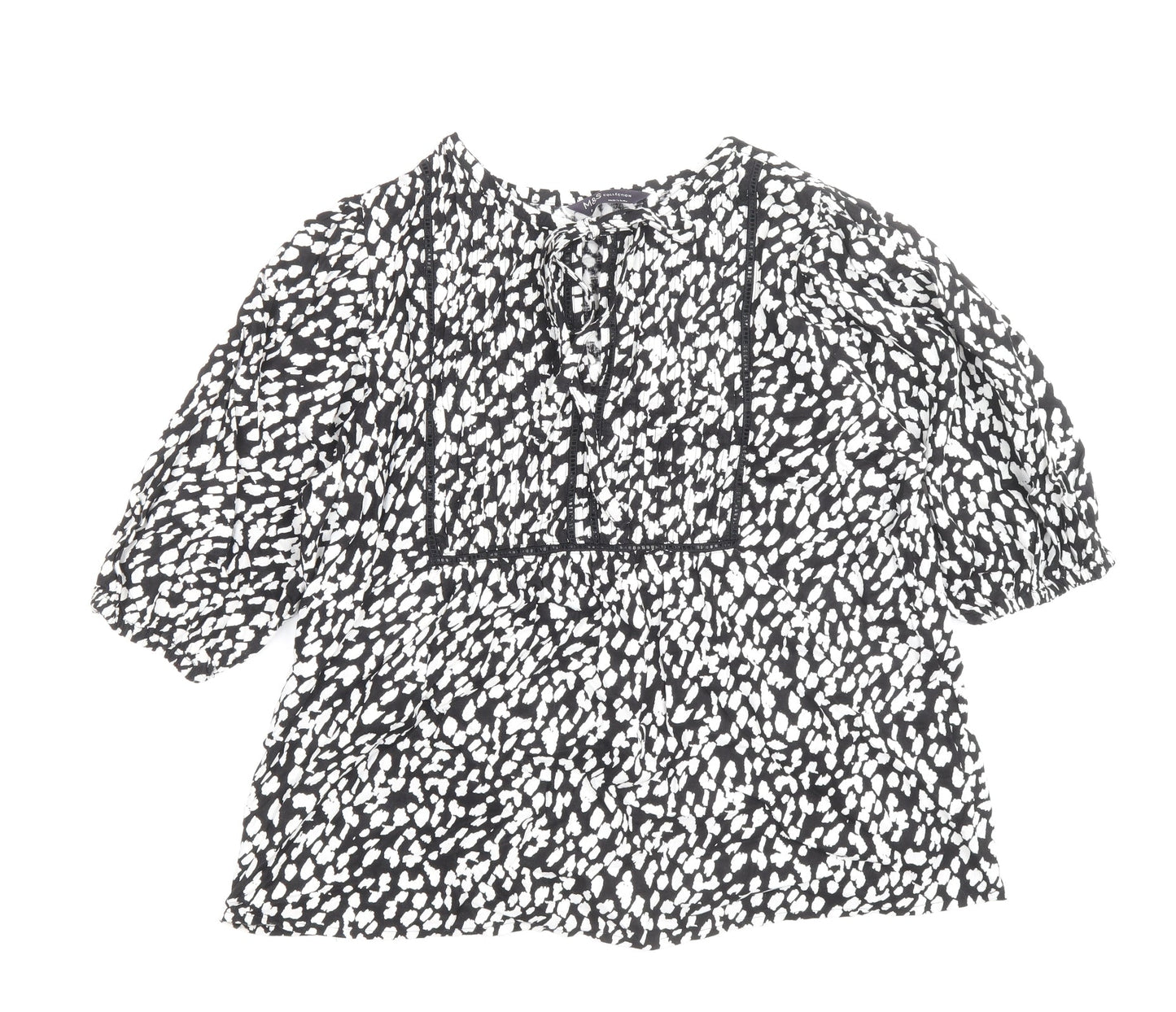 Womens UK Size 8 Marks and Spencer Black Basic Blouse