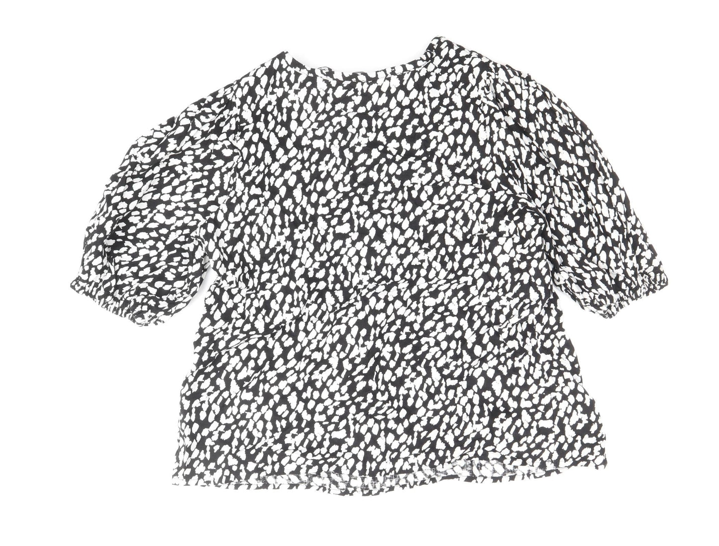 Womens UK Size 8 Marks and Spencer Black Basic Blouse
