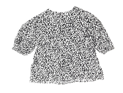 Womens UK Size 8 Marks and Spencer Black Basic Blouse