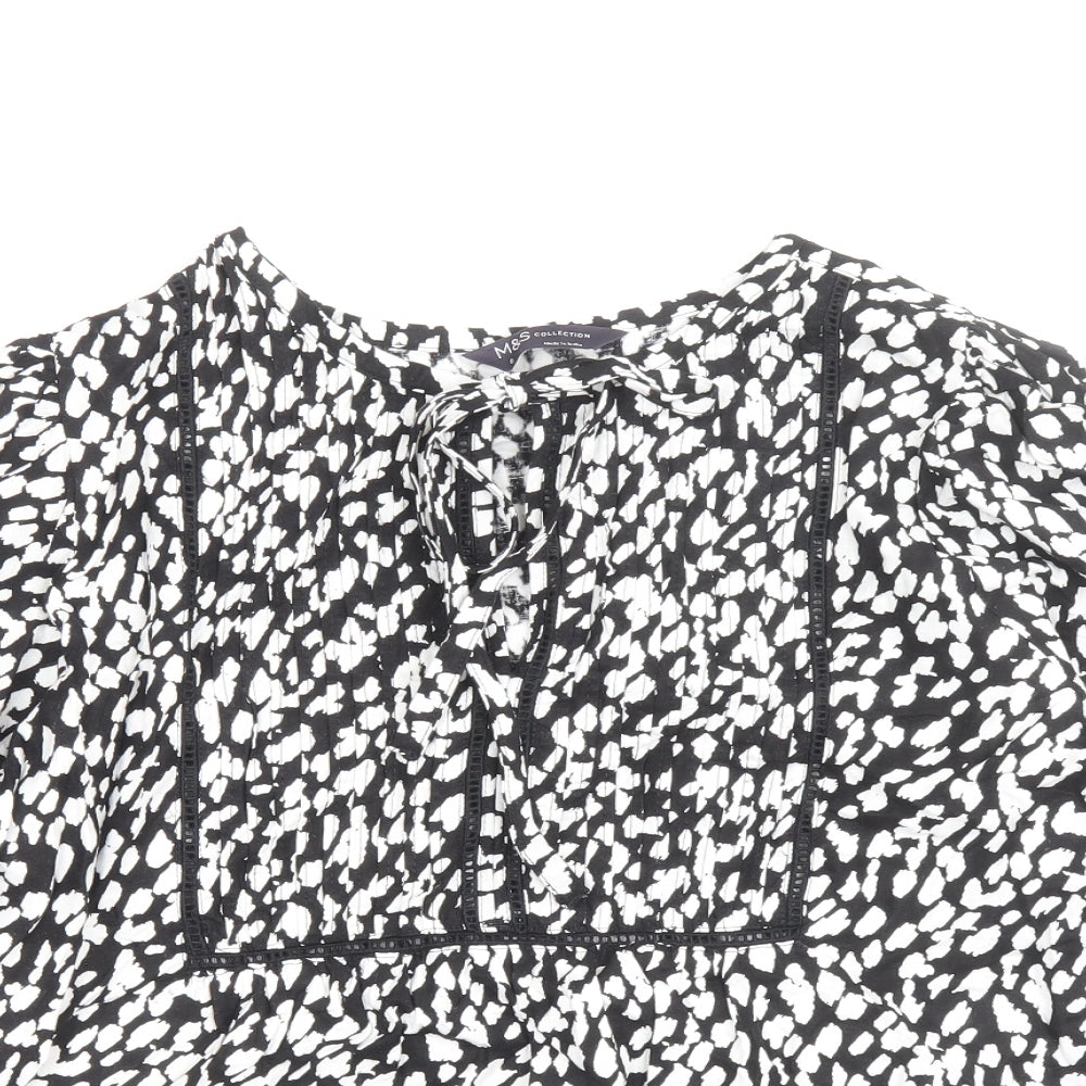 Womens UK Size 8 Marks and Spencer Black Basic Blouse