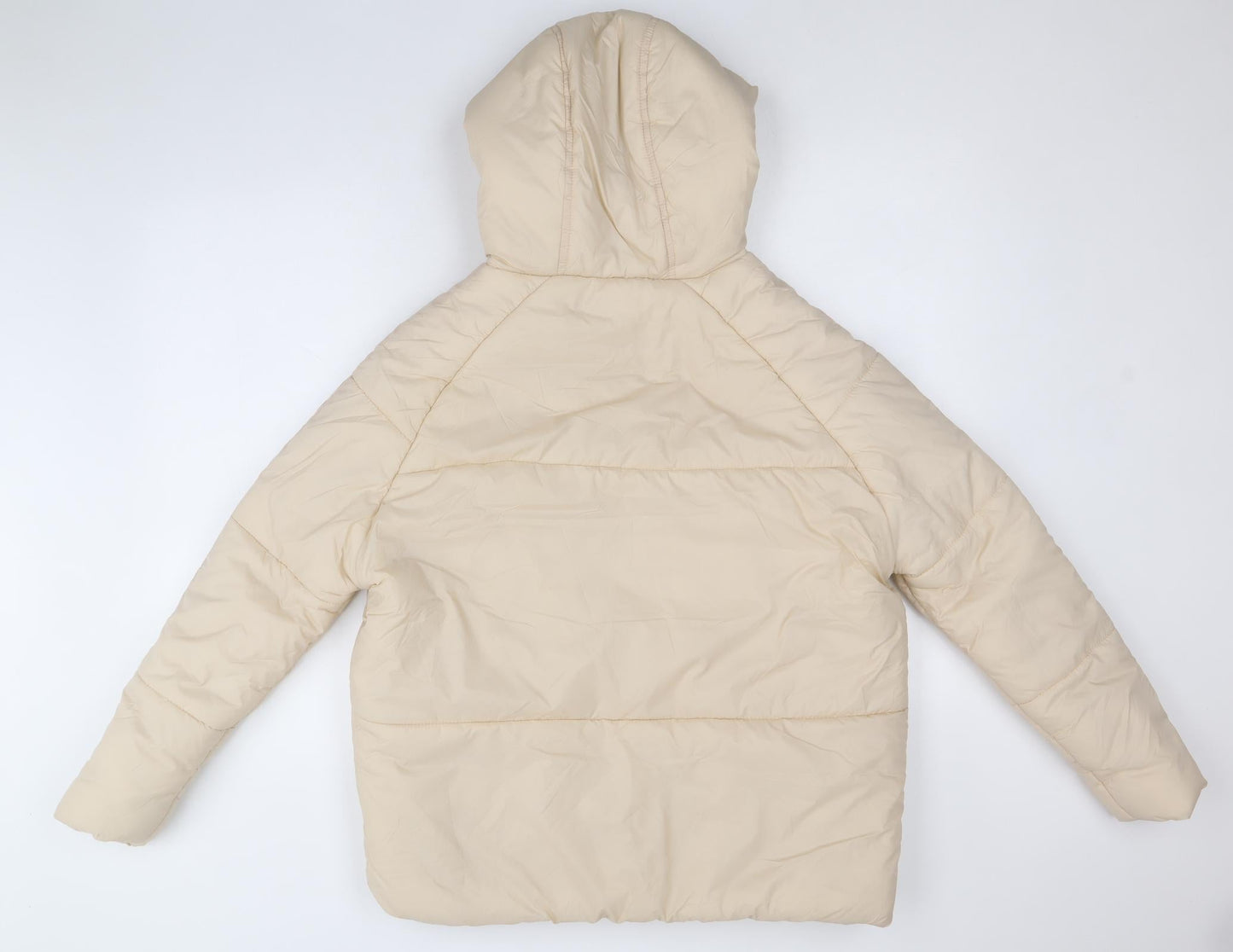 Womens UK Size 4 PRETTYLITTLETHING Beige Puffer Jacket